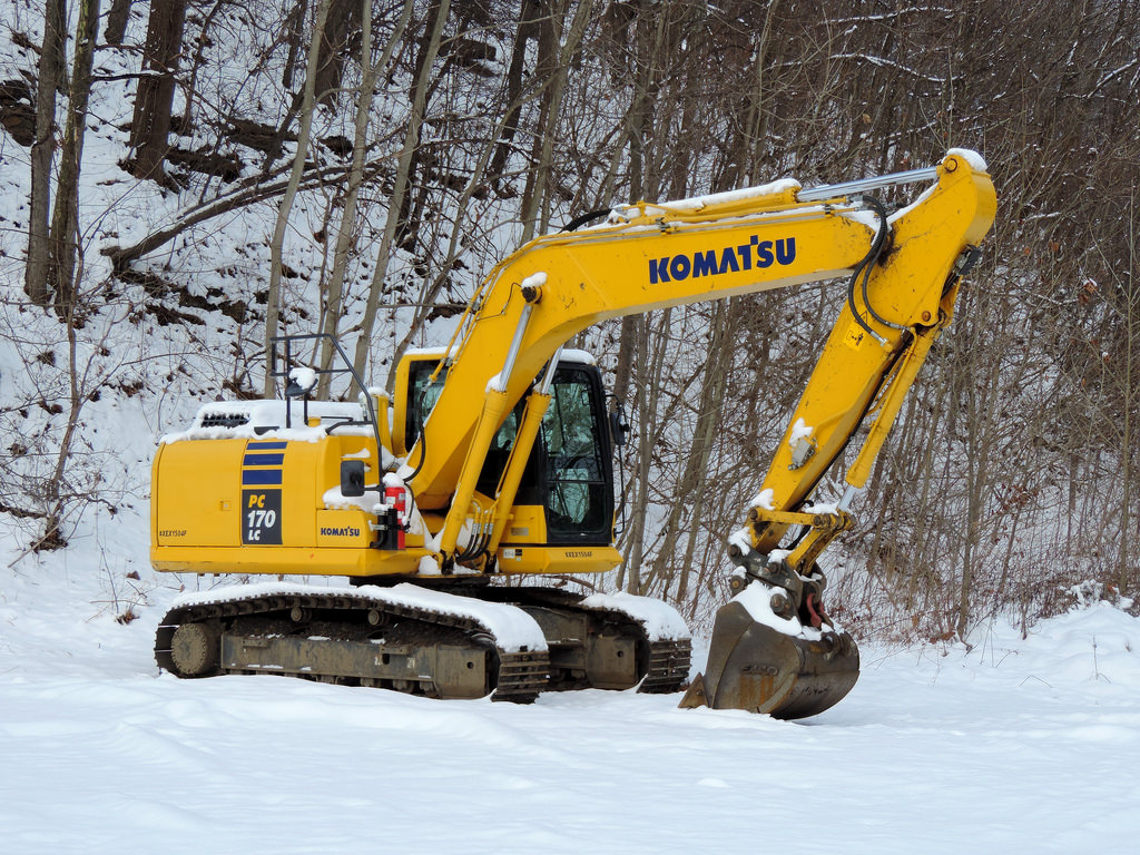 Digger in Snow